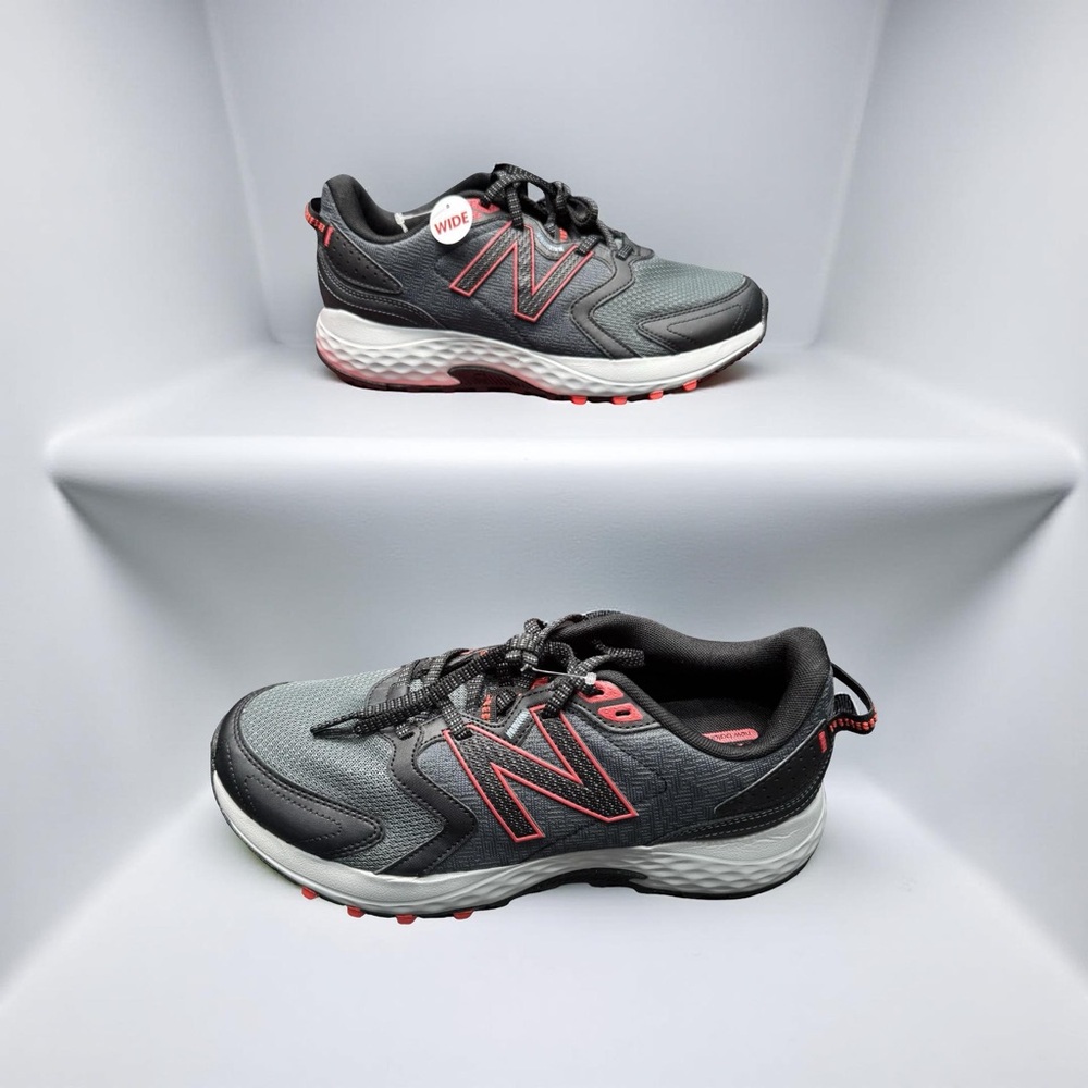 New Balance MT410LR7 Mens 8.5 Wide Gray Red Trail Running Shoes BNIB